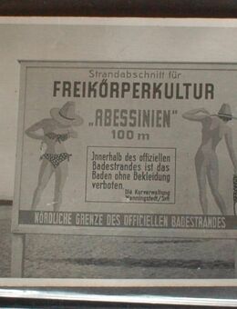 RAR, alte AK Sylt Abessinien, FKK Strand, ca. 1950er/60er - Flensburg