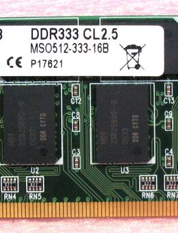 MDT - 512MB RAM - MSO512-333-16B - 2 Bank Chip 32Mx8 - DDR333 CL2.5 - Biebesheim (Rhein)