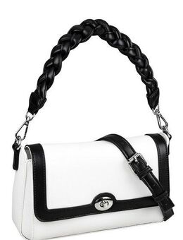COLLEZIONE ALESSANDRO Schultertasche Schwarz-Weiß, mit Flechtung