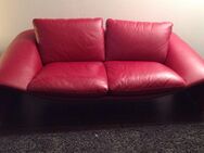 Rote Leder Couch (Designer-Objekt) - Mudersbach