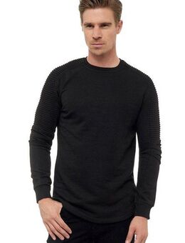 Rusty Neal Sweatshirt mit geripptem Ärmeldesign