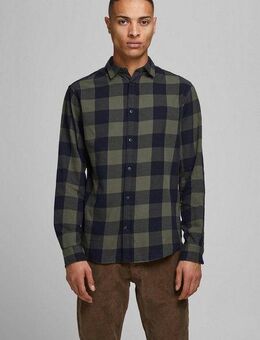 Jack & Jones Karohemd JJ JJEGINGHAM TWILL SHIRT L/