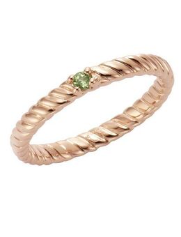 Jamelli Fingerring 925/- Sterling Silber rotvergoldet Peridot