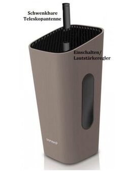 SONORO CUBE GO Radio mobiles FM-Radio spielt Musik von MP3-Player, Handy usw. integrierter Akku - Dübendorf