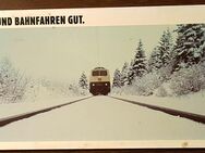 DB, Deutsche Bundesbahn Werbeschild Ski, Rodel und Bahnfahren gut, Nr. 261 / 84 - Essen