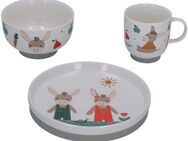 Sterntaler® Kindergeschirr-Set Esel Emmis Garden (3-tlg), Porzellan, Silikon