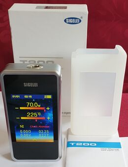 Sigelei T200, sehr guter Zustand, FP. 40€. SAMMLUNGSVERKLEINERUNG! Akkuträger, E Zigarette, Vape, Mod box. - Bühl