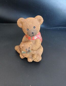 Bären Mutter mit Kind Deko Keramik ca. 12cm hoch ca. 9cm breit - Essen