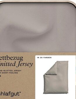 Schlafgut Bettbezug Knitted Jersey uni, aus Bio-Baumwolle mit Elasthan, Reißverschluss, (1 St), bügelfrei, Mix & Match Bettwäsche: passender Kissenbezug erhältlich