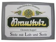 Brauerei Braustolz - Stolz mit Leib und Seele - Aufkleber 13,5 x 9,5 cm - Doberschütz