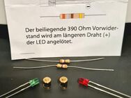 Positionslampen 6,5x4mm Messing rot/grün mit LED - Düsseldorf