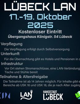 LAN-Party in Lübeck – Lübeck LAN 2025 (17.–19. Oktober 2025) - Lübeck