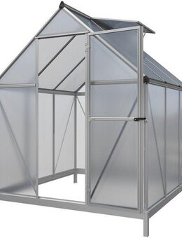 KONIFERA Gewächshaus, BxTxH: 182 x 185 x 208 cm, 4 mm Wandstärke, Set, mit Fundamentrahmen