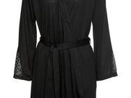 LASCANA Kimono, Kurzform, Viskose, Gürtel, mit langen Ärmeln und Spitzen-Details