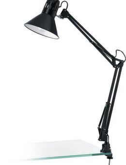 EGLO Tischleuchte FIRMO Klemmlampe, exkl. Leuchtmittel E27, mit Schraub-Klemme, Ein-/Ausschalter, Leuchtmittel wechselbar, ohne Leuchtmittel, Klemmleuchte, Leselampe, Schalter, schwenkbarer Kopf, Höhe: 73cm