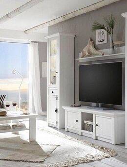 Home affaire Wohnwand California, (4-St., Besteht aus 1 Standregal, 1 Vitrine, 1 Lowboard, 1 Wandregal)
