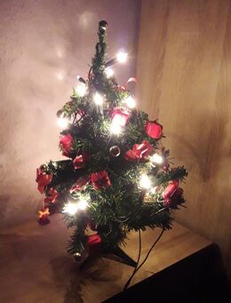 kleiner Weihnachtsbaum mit Deko und Lichter - Euskirchen Zentrum