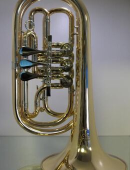 Melton Basstrompete in Bb, Mod. 129, Einzelanfertigung aus Goldmessing - Hagenburg