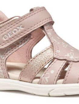 Geox B SANDAL ZAPITO GIRL Lauflernschuh, Glitzersandale, Klettschuh, Babyschuh im Metallic Look