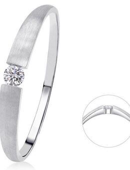 ONE ELEMENT Diamantring 0,03 ct Diamant Brillant Ring aus 585 Weißgold, Damen Gold Schmuck