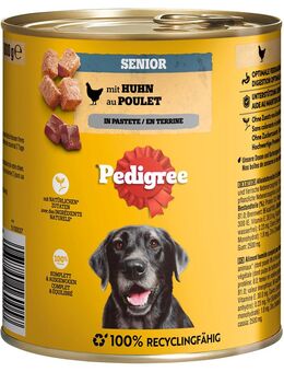 Pedigree Classic 12 x 800 g - Senior Huhn in Pastete