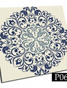 9x Selbstklebende PVC-Fliesen, 30x30 cm, Blumenornament - Ingolstadt