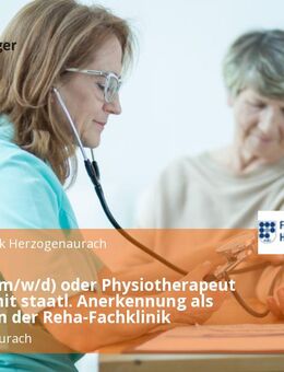 Masseur (m/w/d) oder Physiotherapeut (m/w/d) mit staatl. Anerkennung als Masseur in der Reha-Fachklinik - Herzogenaurach