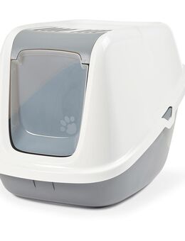 Savic Katzentoilette Nestor Giant - weiß / kühles Grau