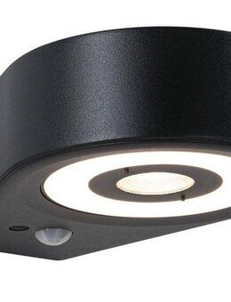 Paulmann LED Außen-Wandleuchte Silma IP44 65x186mm 3000K 5,5 / 1x0,7W 600lm 230V Aluminium, LED fest integriert, Warmweiß, Bewegungsmelder