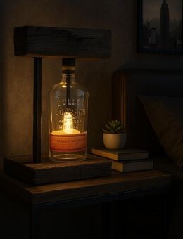 Whisky Tisch Lampe Leuchte Nachttisch Holz Lampe - München