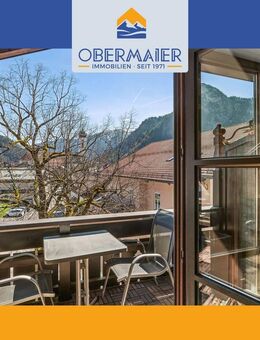 Absolut ZENTRALE & VOLLMÖBLIERTE 2-Zi. DACHGESCHOSSWOHNUNG mit BERGBLICK in OBERAMMERGAU - Oberammergau