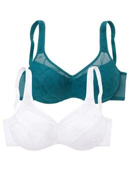 petite fleur Minimizer-BH (Packung, 2 Stück) mit Bügel und schöner Stickerei