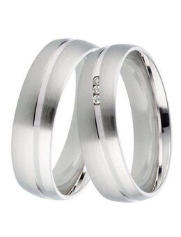 DOOSTI Trauring Schmuck Geschenk Silber 925 Trauring Ehering Partnerring LIEBE, Made in Germany, wahlweise mit oder ohne Brillanten