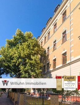Denkmalschutz in bester Lage: Bezugsfreie 2RW mit EBK und Balkon | Hochparterre | Parkett - Leipzig