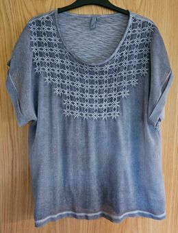 Tunika-Shirt blau mit Stickerei Größe XXL - Langenselbold Zentrum
