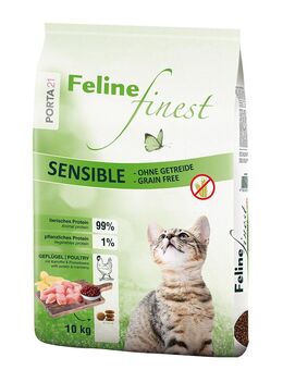 Sparpaket Porta 21 2 x Großgebinde - Feline Finest Sensible - Grain Free (2 x 10 kg)