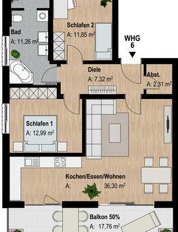 Moderne 3-Zimmer-Neubauwohnung im 1. OG - Abenberg