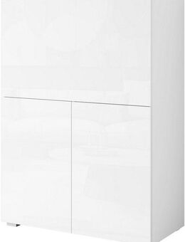 INOSIGN PC-Schrank Vera, Sekretär, Home-Office-Schreibtisch mit LED-Beleuchtung (1 St), Multifunktional mit Stauraum, klappbare Tischfläche, LED, B 90 cm