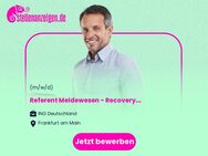 Referent Meldewesen - Recovery / Liquidation Planning (w/m/d) - Frankfurt (Main)