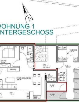 Energieeffiziente 2-Zimmer-Untergeschosswohnung mit Terrasse - Murrhardt