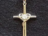 Filigrane Halskette, Silberkette mit ausgefallenem Kreuz Anhänger - Koblenz