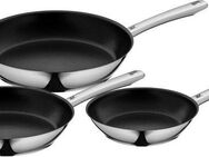 WMF Pfannen-Set Nordic Profi, Cromargan® Edelstahl Rostfrei 18/10 (Set, 3-tlg., Bratpfannenset (20, 24 + 28 cm), 3-teilig, Antihaftbeschichtung, TransTherm-Allherdboden, Induktion