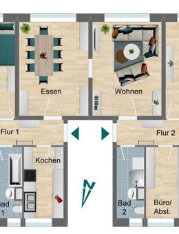 Familienwohnung: Helle 6-Raumwohnung - Pößneck