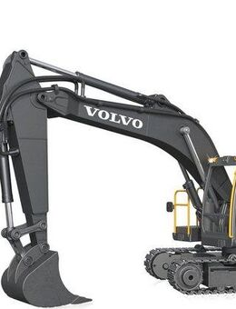 Jamara RC-Bagger Volvo EC160E Metal 1:16 2,4 GHz Destruction-Set, mit Motorsound, LED-Licht und Anbaugeräten, offiziell lizenziert
