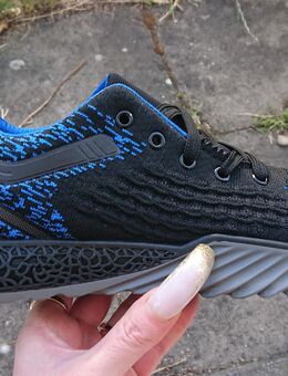 Gr. 44, Fashion Low Sneakers ( Mesh ) in schwarz-blau - Bruchköbel