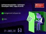 Softwareentwickler / Software Developer Web / App (m/w/d) - Köln