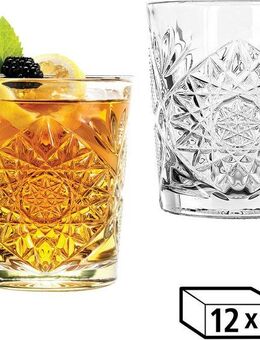 LIBBEY Tumbler-Glas Libbey Trinkglas 12er Set -HOBSTAR-, Glas, 355 ml, hochwertig verarbeitet, in eleganter Vintage-Optik