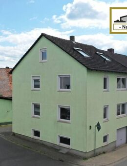 Neuer Preis!: Zweifamilienhaus mit Einliegerwohnung, großer Scheune und 3 Garagen - Röllbach