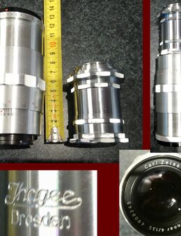 Carl Zeiss Jena Sonnar 4/135 Objektiv + Ihagee Dresden v. EXA - Berlin