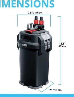 Fluval 207 Außenfilter für Aquarien, von 60 bis 220l, 780 l/h, 10 - Berlin Neukölln